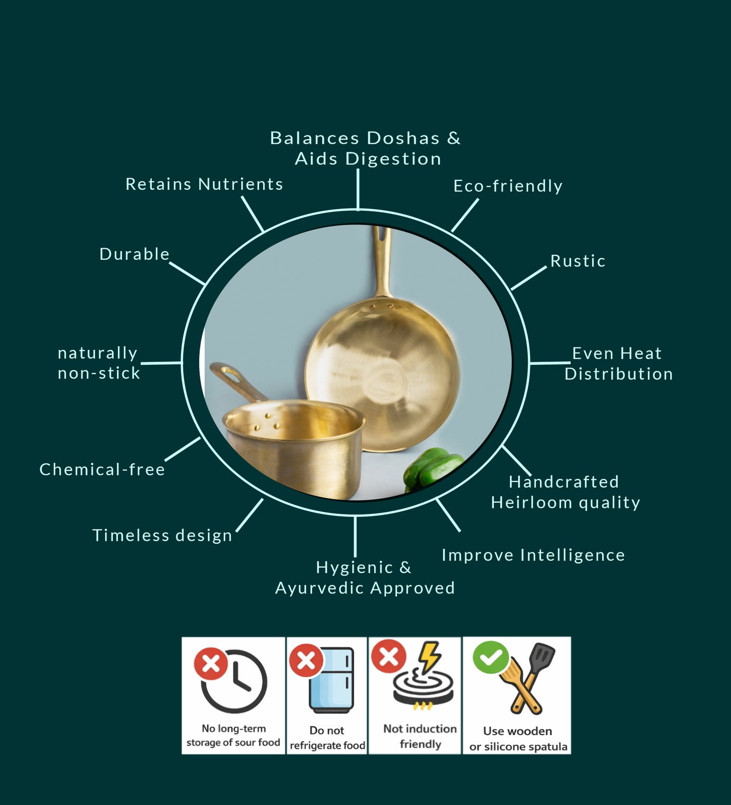 Bronze/Kansa Combo (Saucepan + Sautépan)