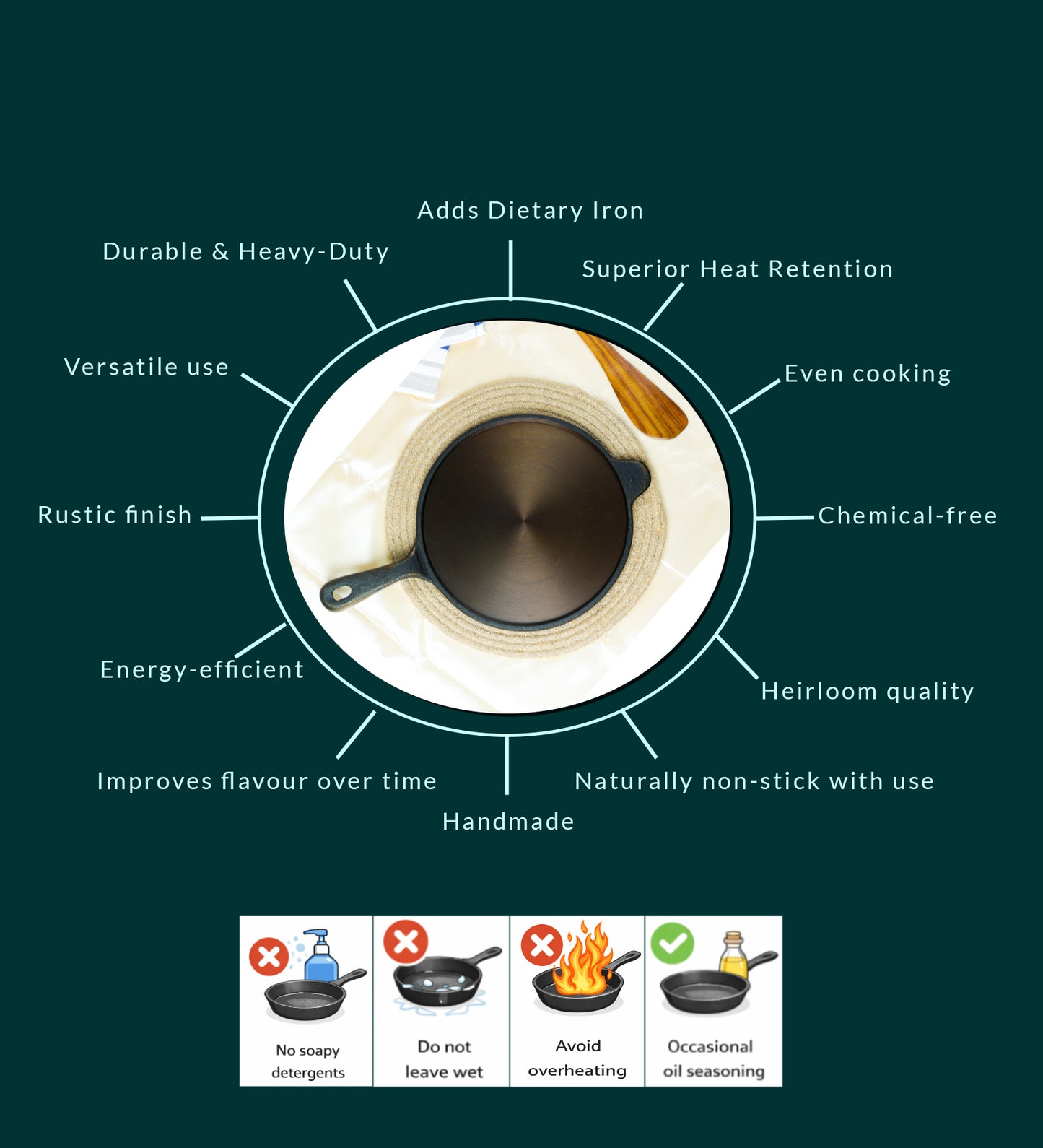 SUPER SMOOTH Cast Iron ROTI Tawa
