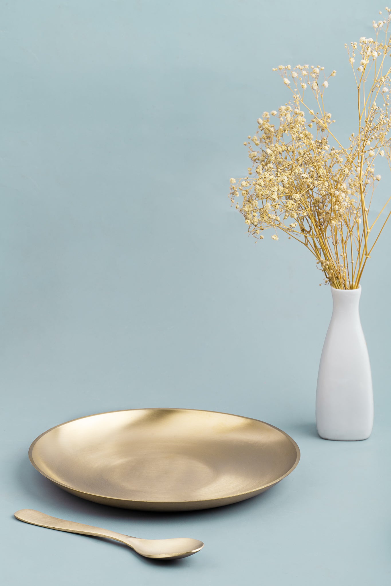 Kansa/Bronze Breakfast Plate with spoon/Bronze plate small /Bronze Tiffin Plate/ Vengala thattu /Bronze Plate for Breakfast