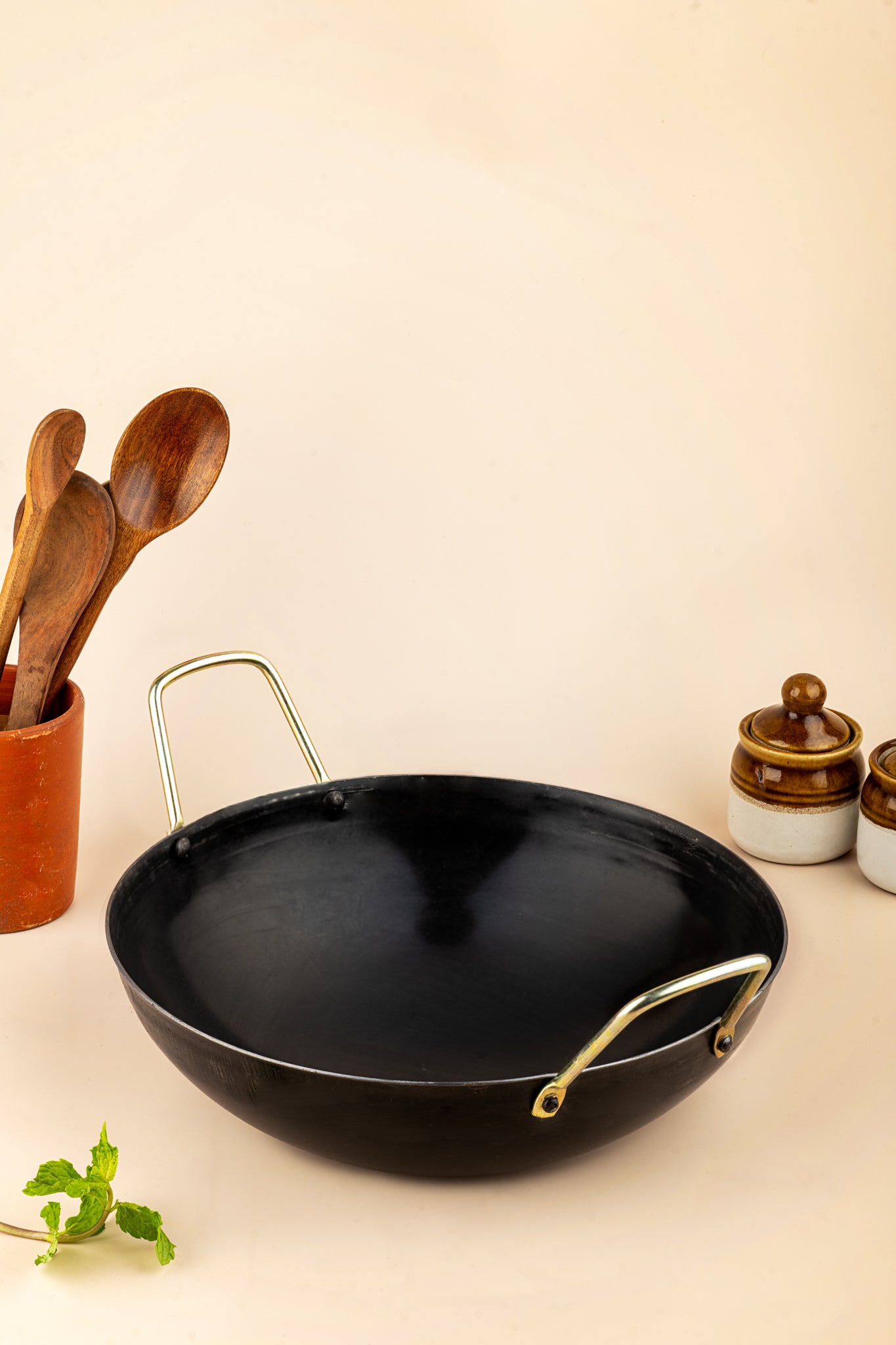 Pure Iron Kadai (Wok) (10" Inches)