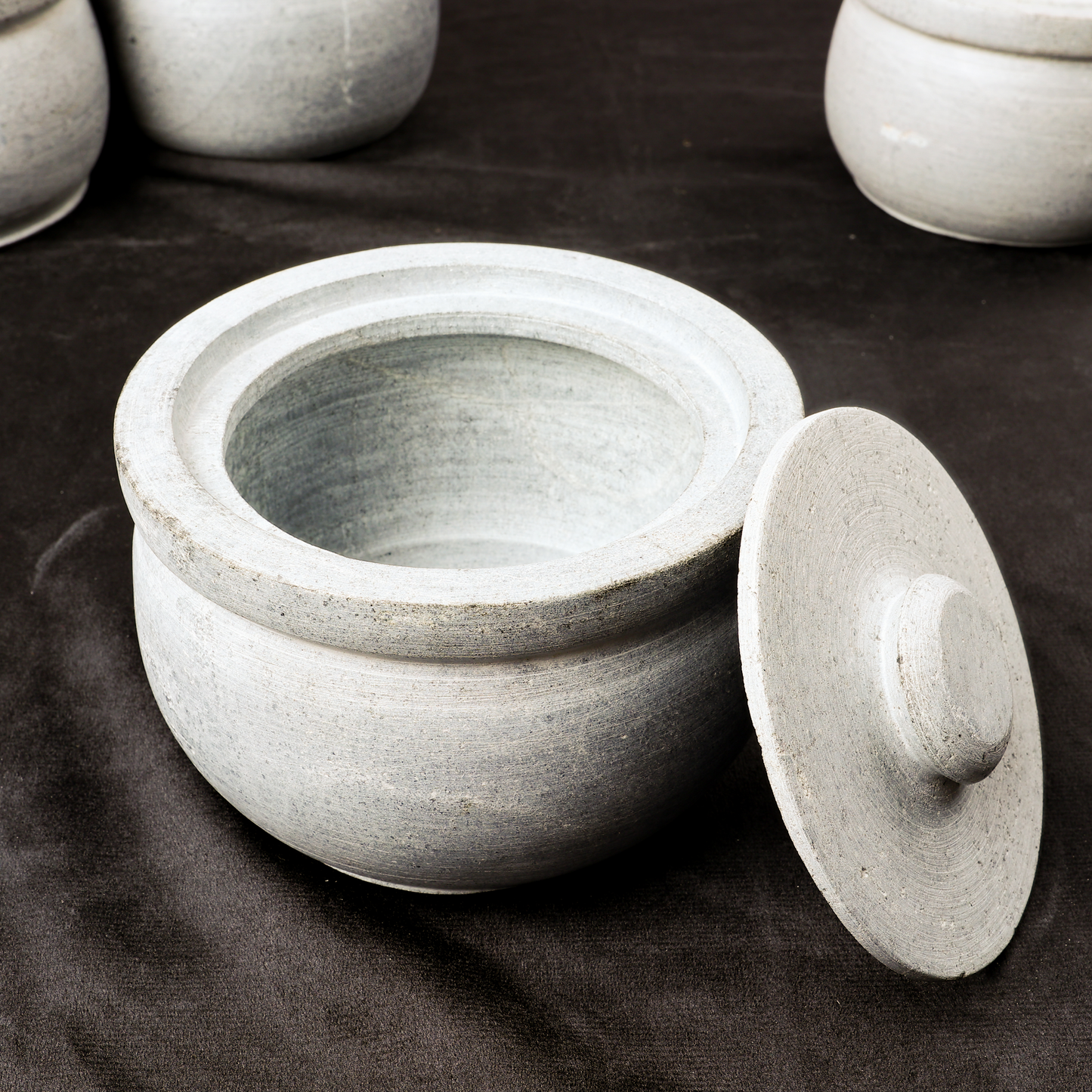 Soap Stone Traditional Curd Setter/ Storage Container Small (300-450 ml)