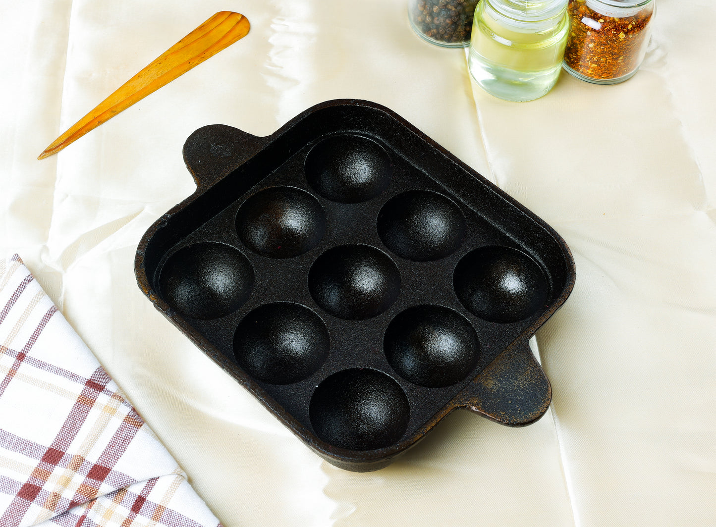 80s Cookware.com Paniyaram/appe Pan cast Iron