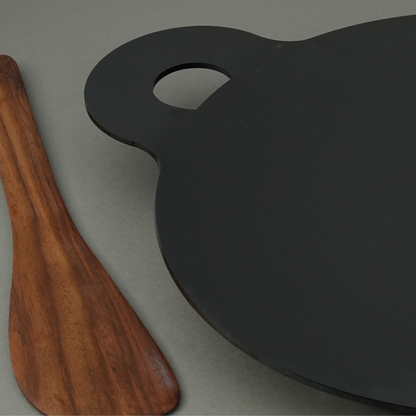 (PAPER ROAST) Pure Iron Dosa Tawa (10" Inches)+ Free Wooden Flip