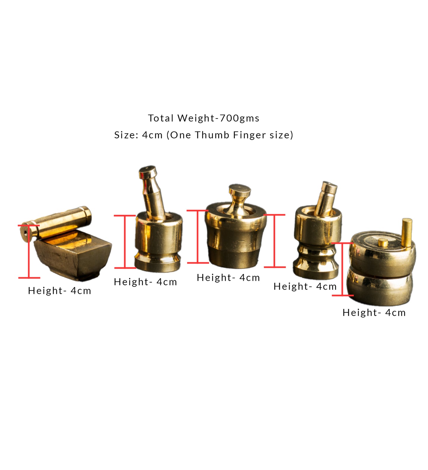 {Premium Finish} Pure Brass Traditional Vastu Pooja and Grahapravesam set of 5