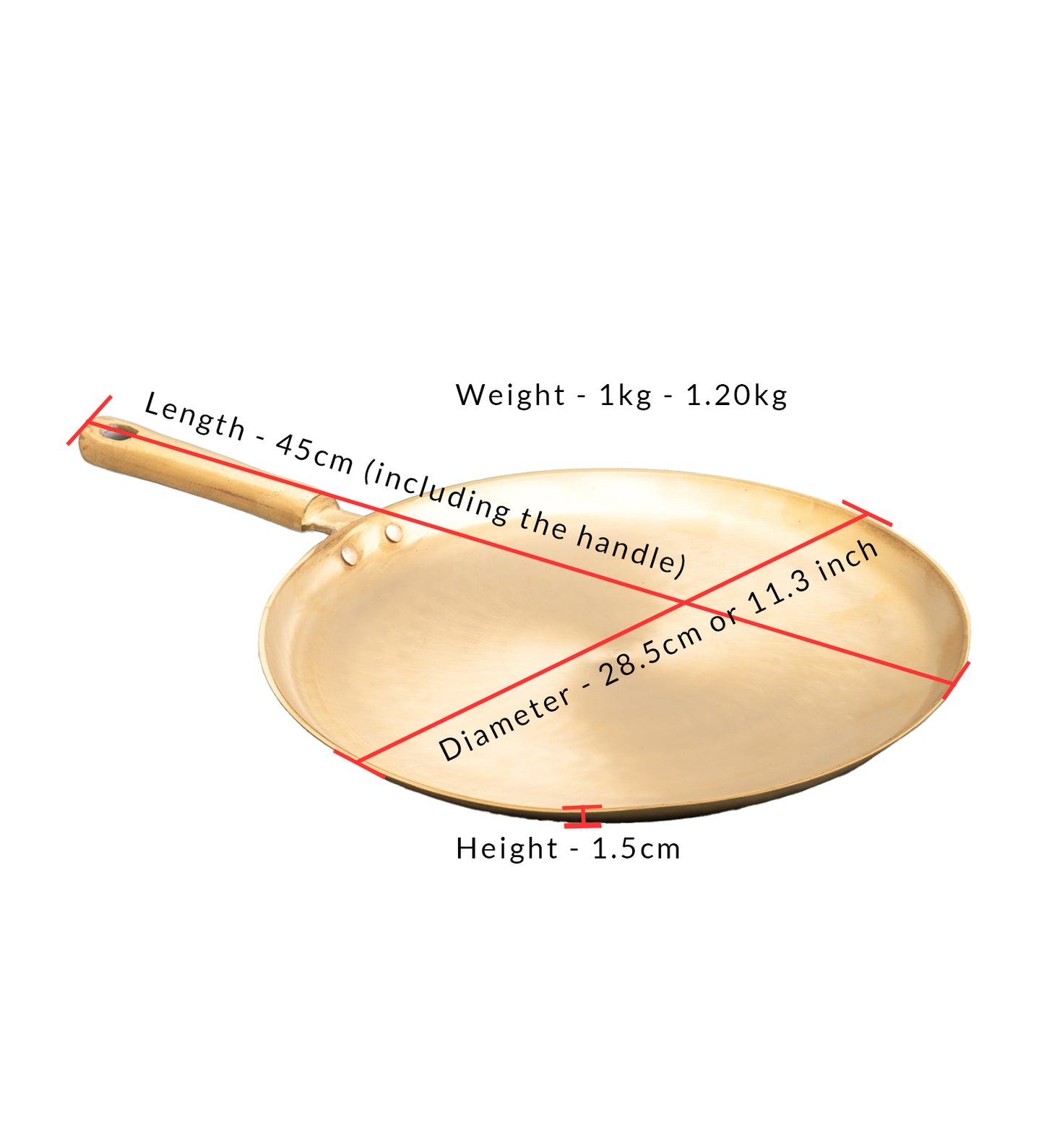 Bronze/kansa Chapati/Roti Tawa (LARGE)