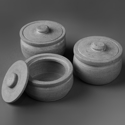 Soap Stone Traditional Curd Setter/ Storage Container Medium (700-750 ml)