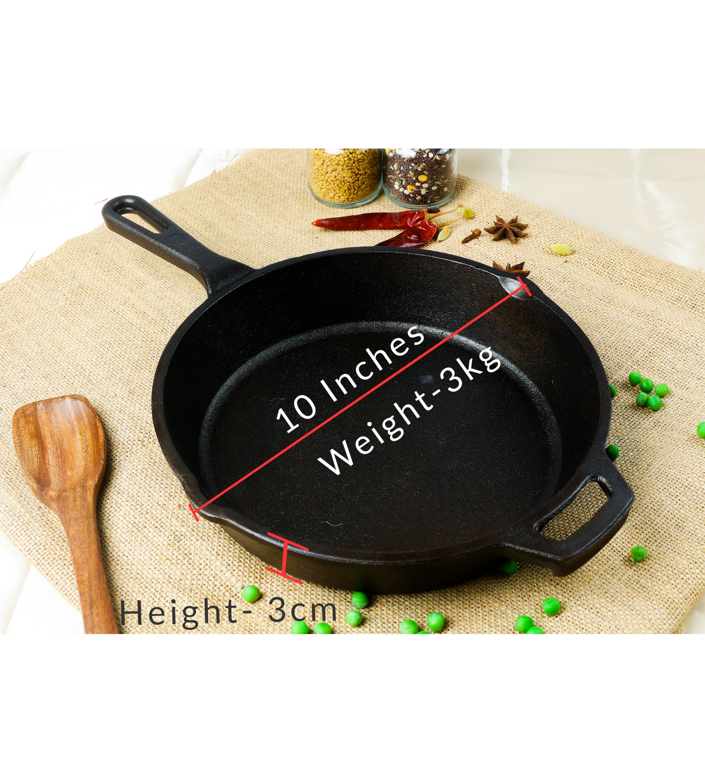 CASTrong Cast Iron Skillet Fry Pan