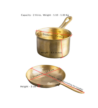 Bronze/Kansa Combo (Saucepan +  Sautépan)