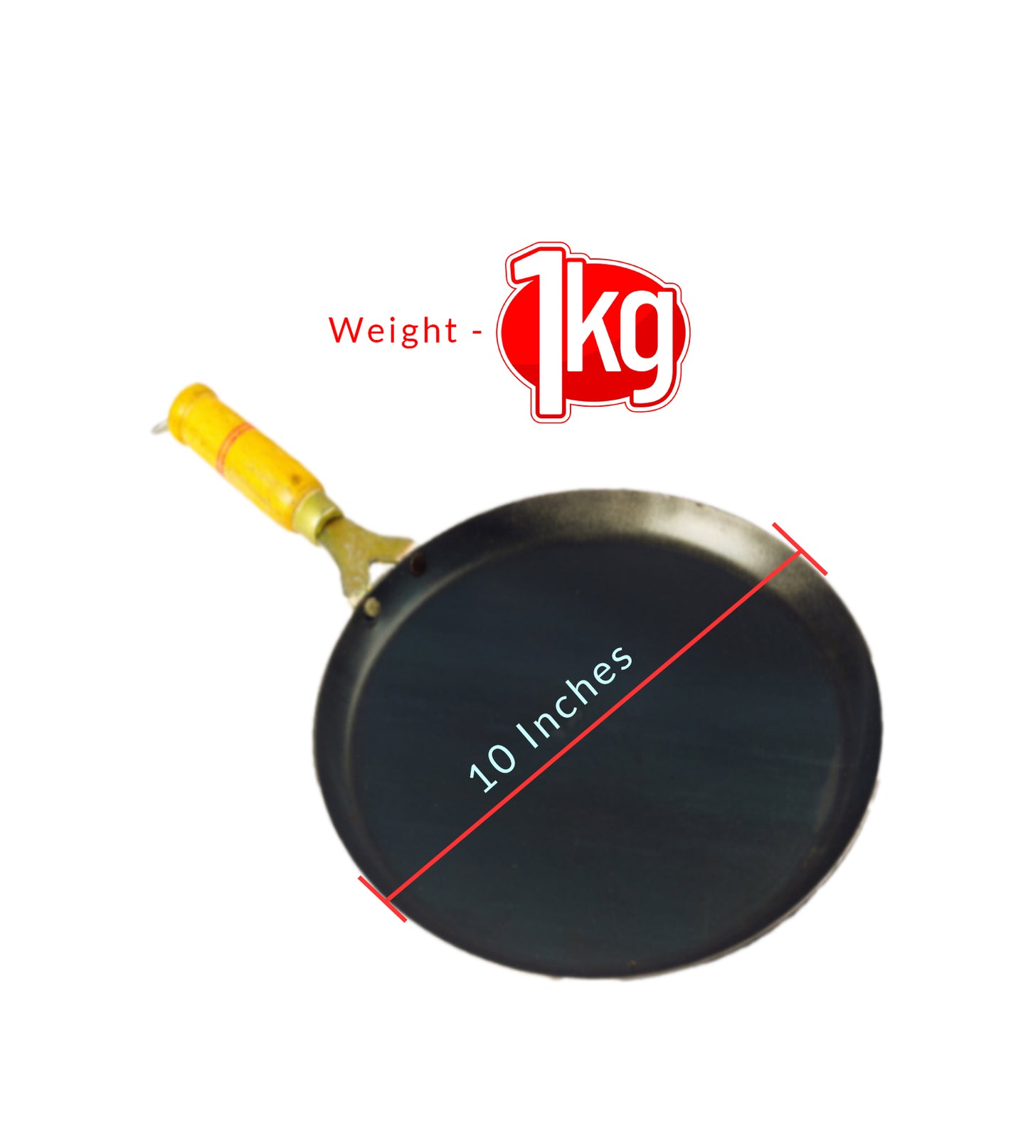 Pure Iron Dosa Tawa (10 Inches) + Free Wooden Flip