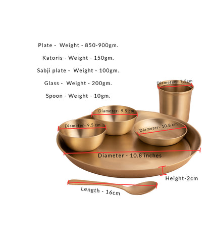Kansa/Bronze Plate  Hand-picked Product set of 6