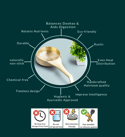 Traditional Bronze/Kansa Val Uruli - [Medium]