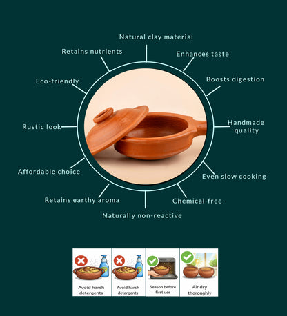 Red Clay Sauce Pot with Lid