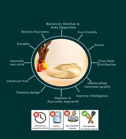 Bronze Dosa Tawa Paper Roast Large (11 Inches)