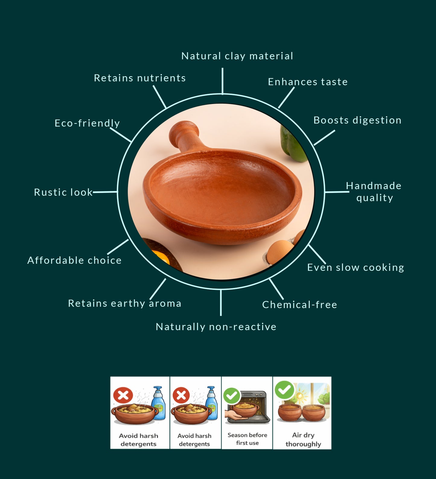 Red Clay Sauté/Fry Pan