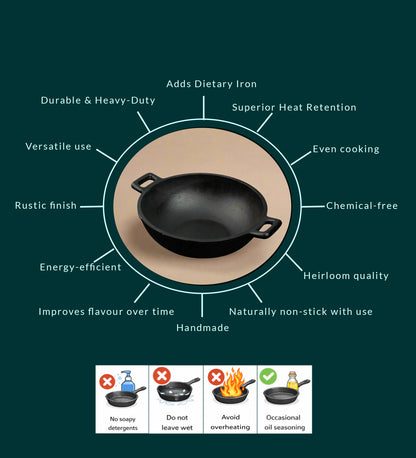 CASTrong Cast Iron DEEP FRY Kadai
