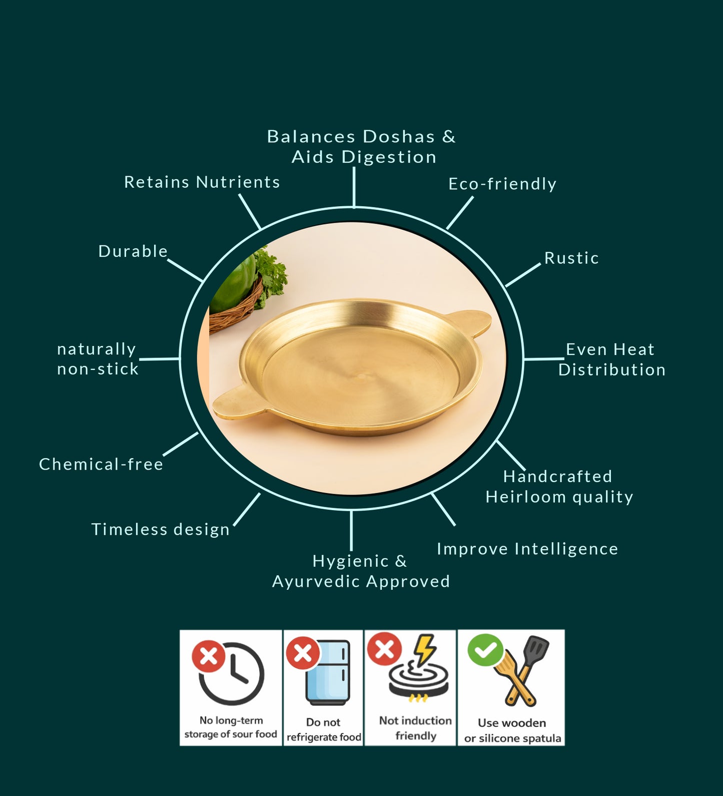 Handmade Bronze Fry Pan – Flat Bottom