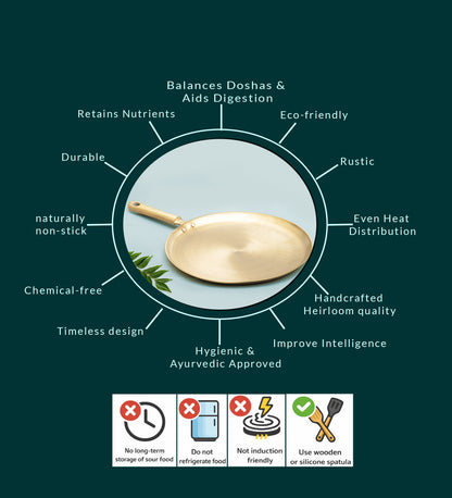 Bronze/kansa Chapati/Roti Tawa (LARGE)