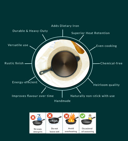 SUPER SMOOTH Cast Iron ROTI Tawa