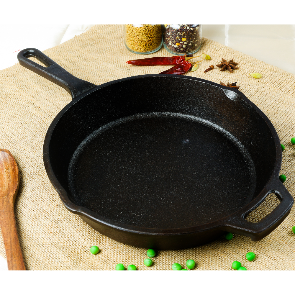 Traditional Indian Handmade Cast Iron Kadai For Cooking and deep Frying 10