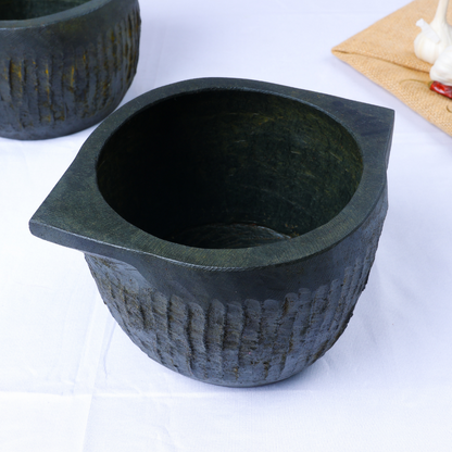 1 Week - TREATED Soap Stone Kerala Kalchatti (Extra LARGE) 2L