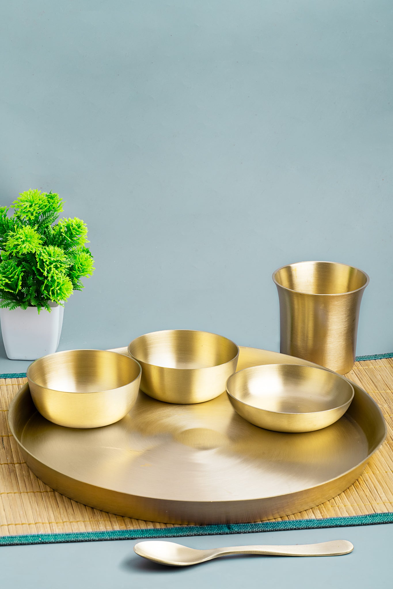 Heavy Bronze Kansa Thali 80scookware