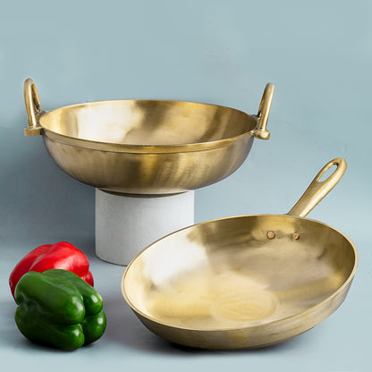 Bronze/Kansa Combo (Kadai + Sauté Pan)