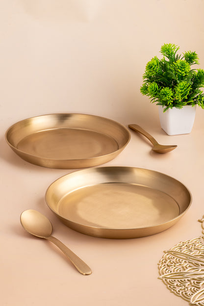 Kansa/Bronze Quarter Plate Set Of 6