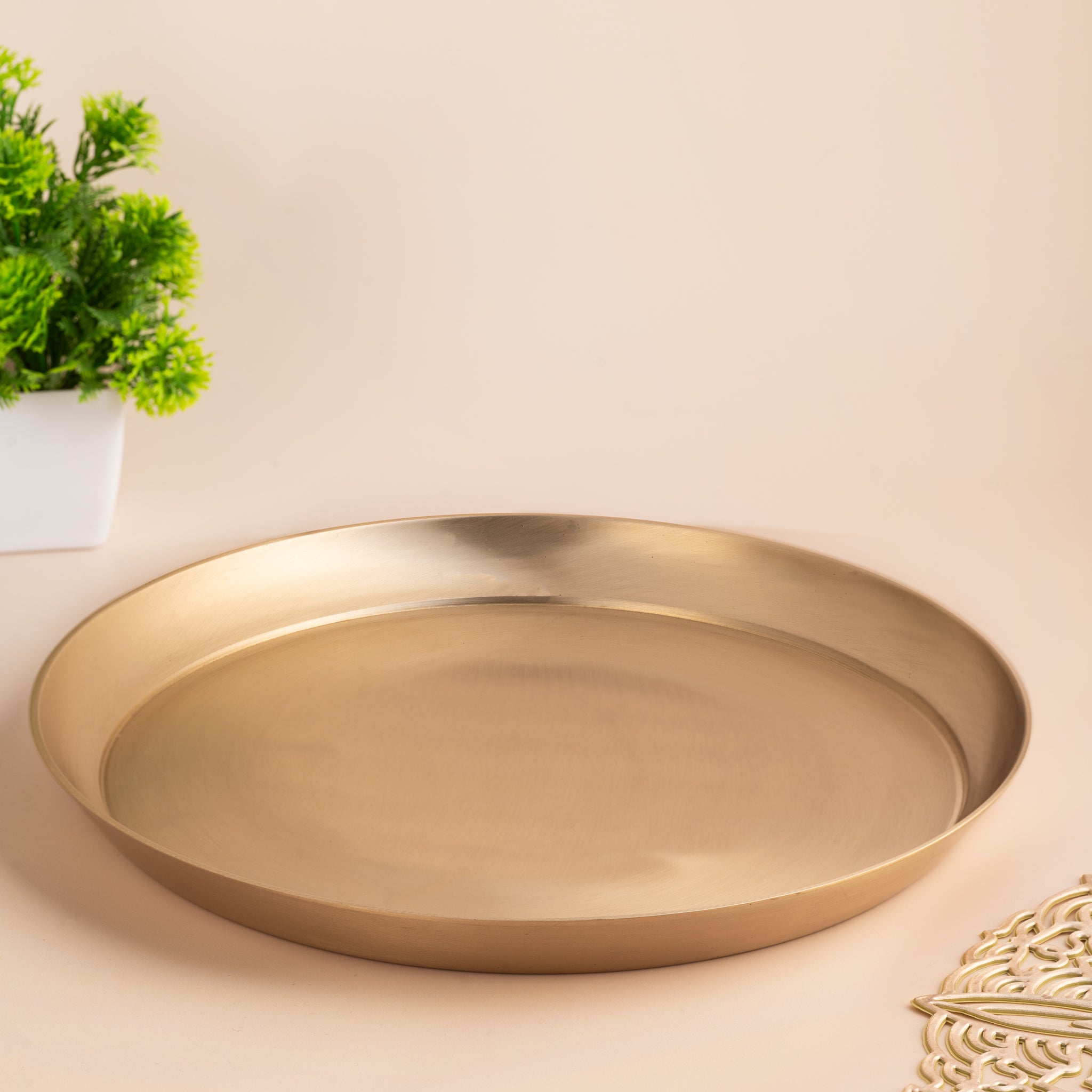 Kansa /Bronze Thali plate / Vengala Thattu / Bronze Dinnerware/ Bronze ...