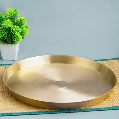 Matt Finish Bronze Thali plate large