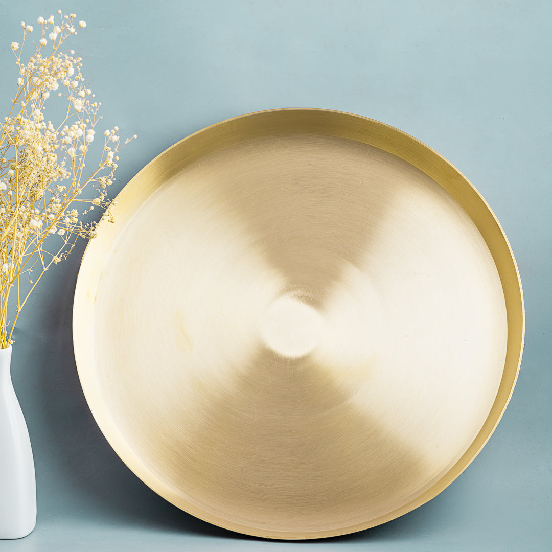 Matt Finish Bronze Thali Plate - Complete set