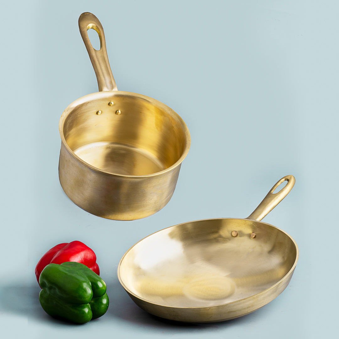 Bronze/Kansa Combo (Saucepan +  Sautépan)
