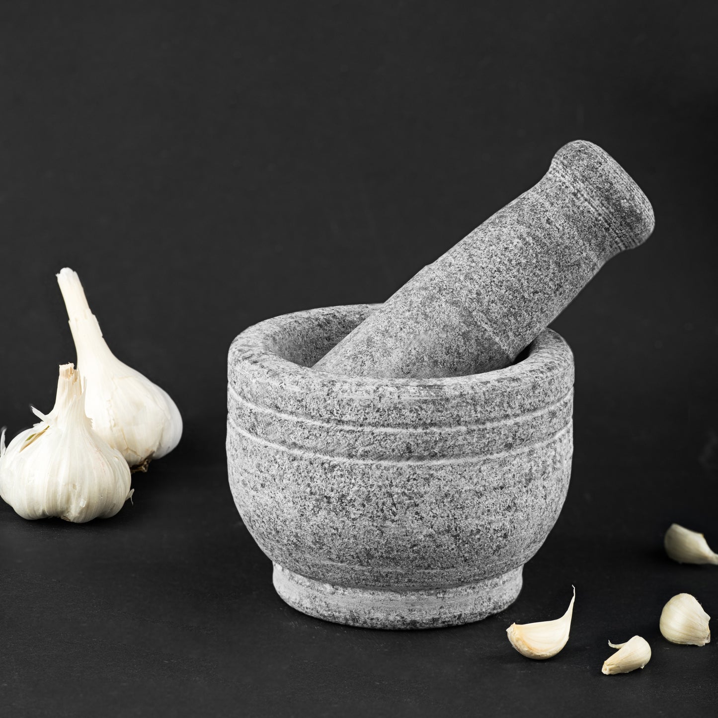 Premium Uthukuli Stone Mortar and Pestle (Medium Size)