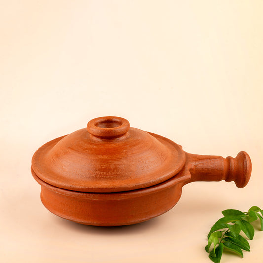 Red Clay Sauce Pot with Lid