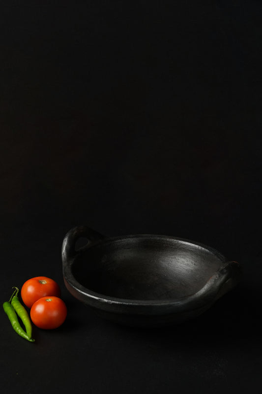 80s cookware.com  black clay pot/kadai/wok