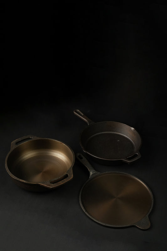 80scookware.com cast iron cookware combo kadai roti dosa tawa skillet fry pan