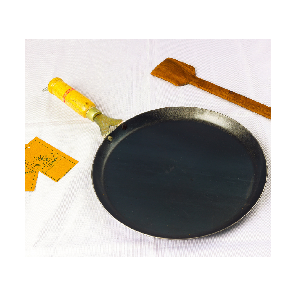 Pure Iron Dosa Tawa (10 Inches) + Free Wooden Flip
