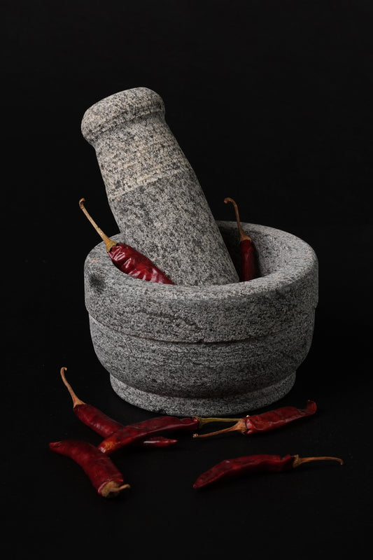 80scookware.com grey stone mortar and pestle set