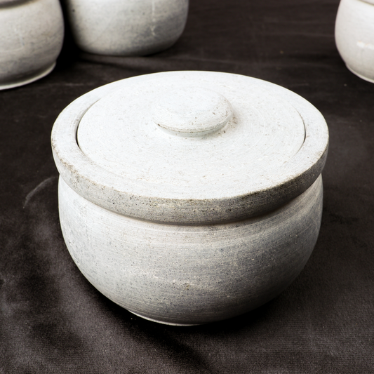 Soap Stone Traditional Curd Setter/ Storage Container Small (300-450 ml)