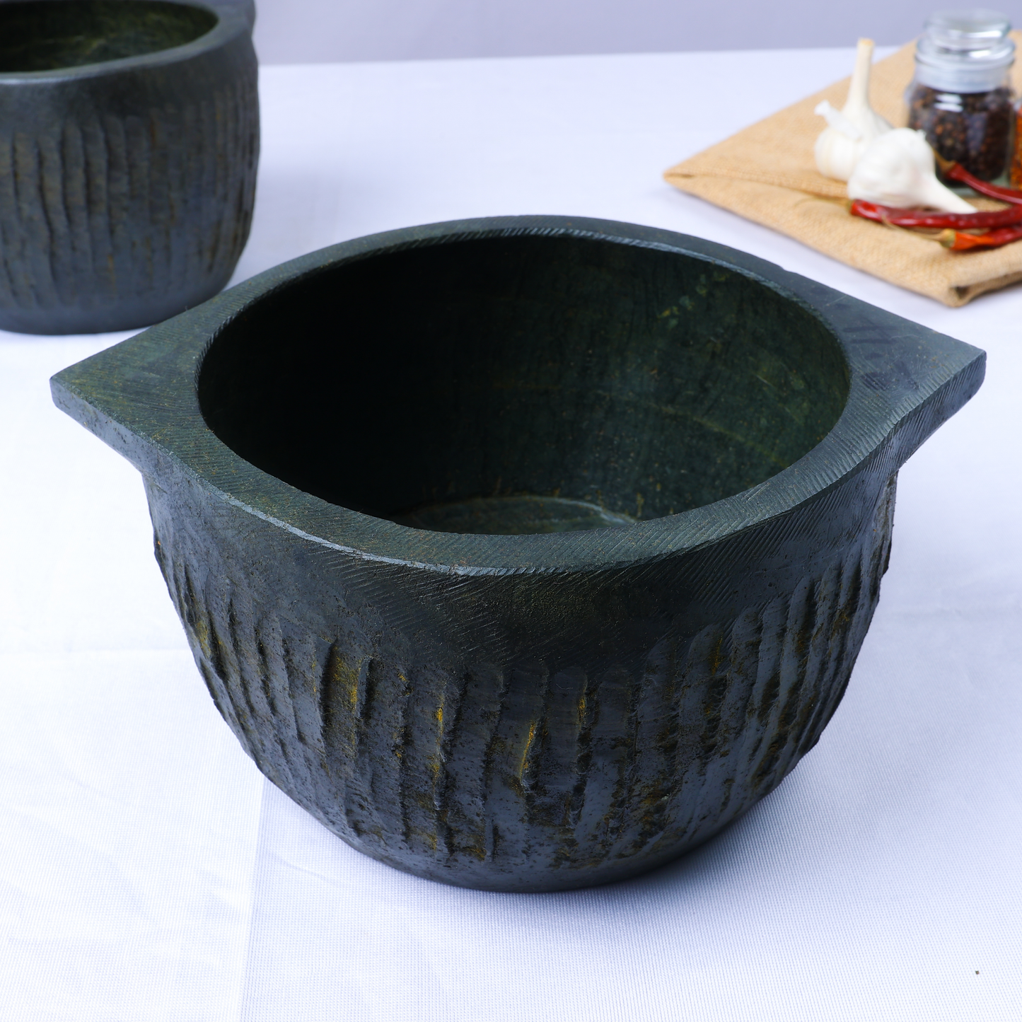 1 Week - TREATED Soap Stone Kerala Kalchatti (Medium) - 1L